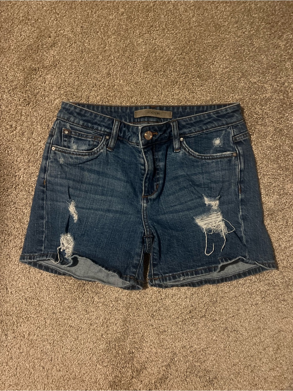 Joe’s Distressed Dark Blue Denim Women’s Shorts